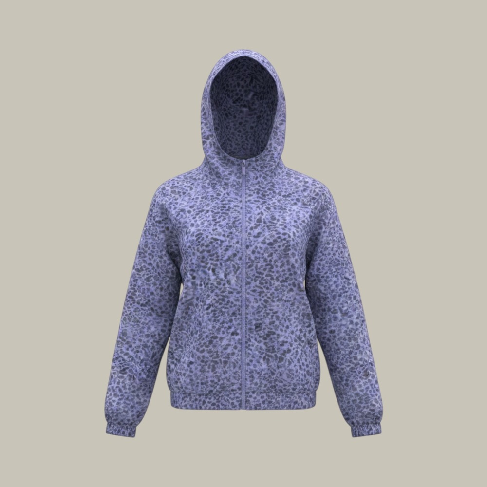 Ebb & Flow Small Blue Leopard Print Full Zip Hoodie Chic Y2K Casual Streetwear